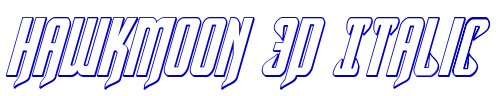 Hawkmoon 3D Italic الخط